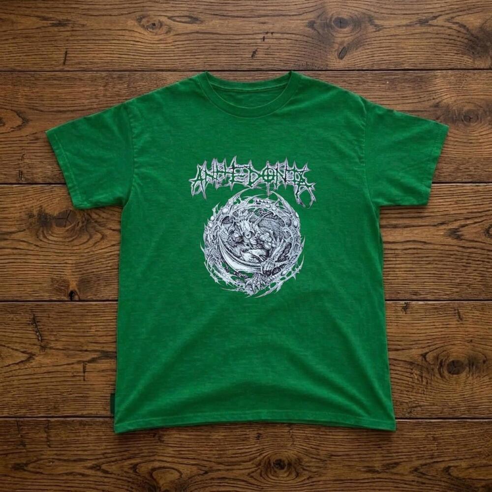 Green And White Anhedonics Band Tee